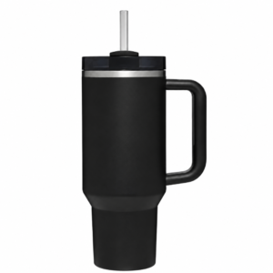 Stanley STNXV1401 Vacuum Insulated Tumbler with Handle | Stainless Steel Travel Mug with Comfort-Grip Handle & Straw Lid | Premium Reusable Water Bottle for Office, Gym & Travel – Stealthy Matte Black Edition - Image 4